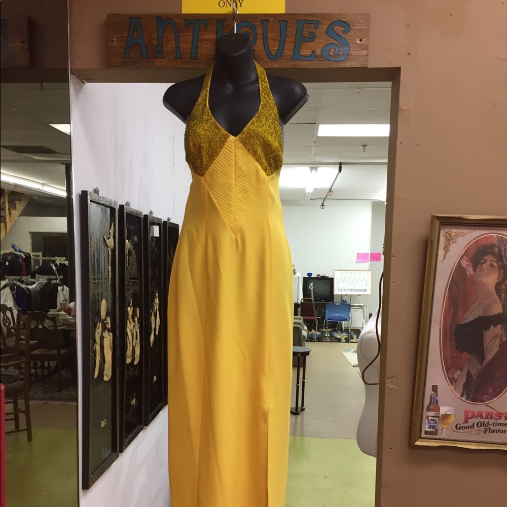 Cassandra Stone  Yellow Evening Gown